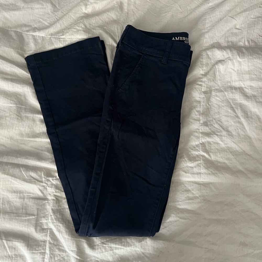 Navy Blue American Eagle Kickboot Pants